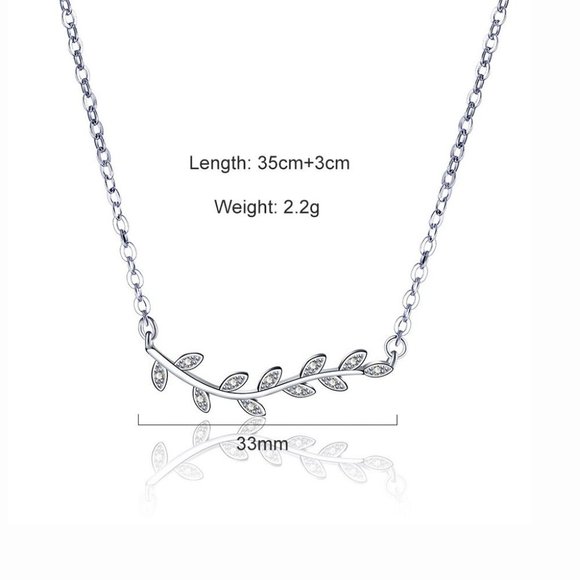 NEW 925 Sterling Silver  Leaves Necklaces - Picture 5 of 5